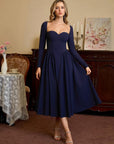 HOLLY™ - Elegant Ruched Tie-Back Sweetheart Neck A-Line Dress for Parties