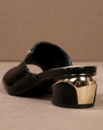 Gabriela - Glossy Leather Slide Sandals