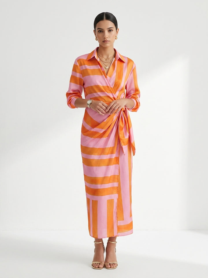 Amelia™ | Printed Wrap Dress