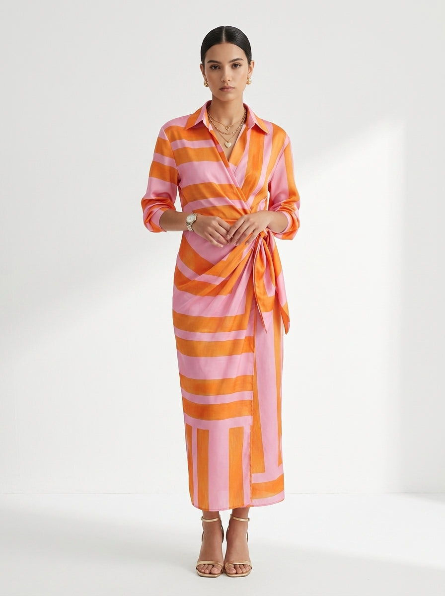 Amelia™ | Printed Wrap Dress