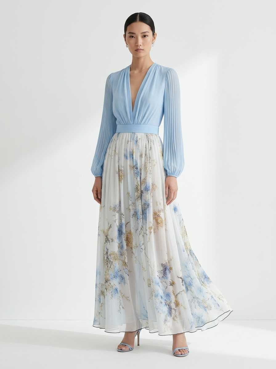 Penelope™ | Beautiful Maxi Dress with Floral Print