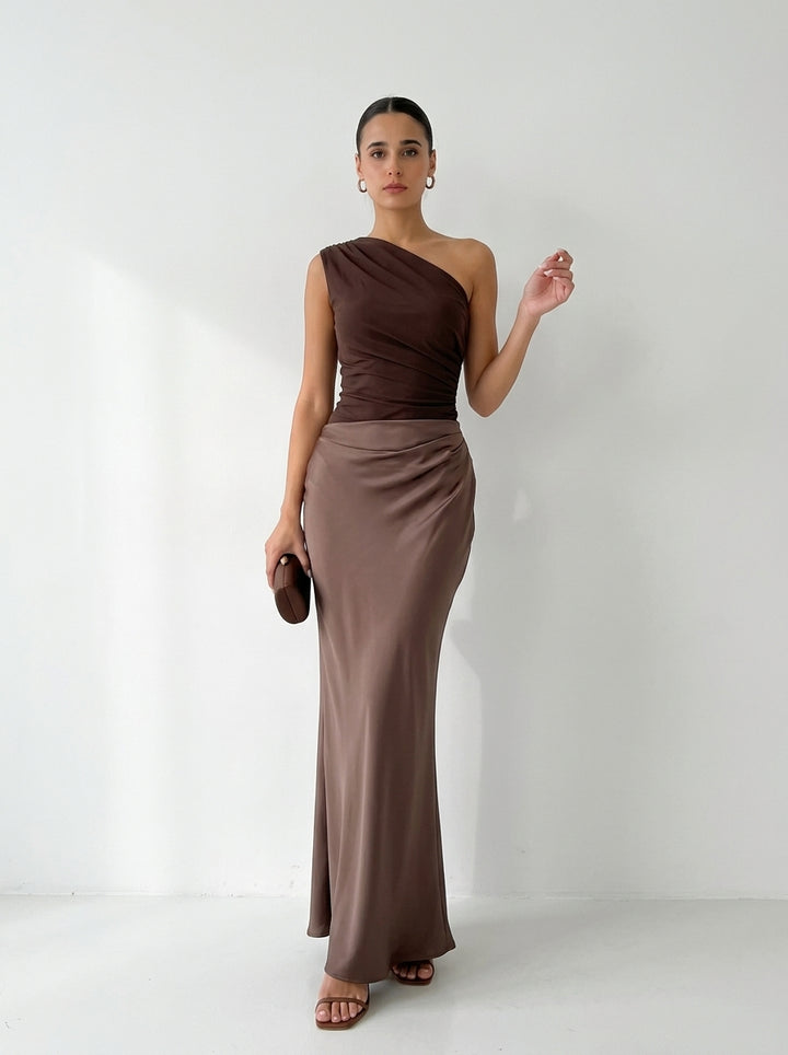 Luna™ | Maxi Dress with a Gilt in Satin