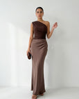 Luna™ | Maxi Dress with a Gilt in Satin