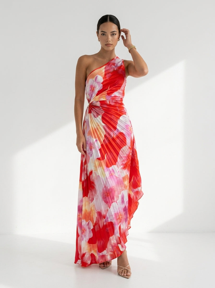 Adeline™ | Vibrant Tropical Evening Dress