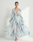 Athena | Floral Drawstring Maxi Dress