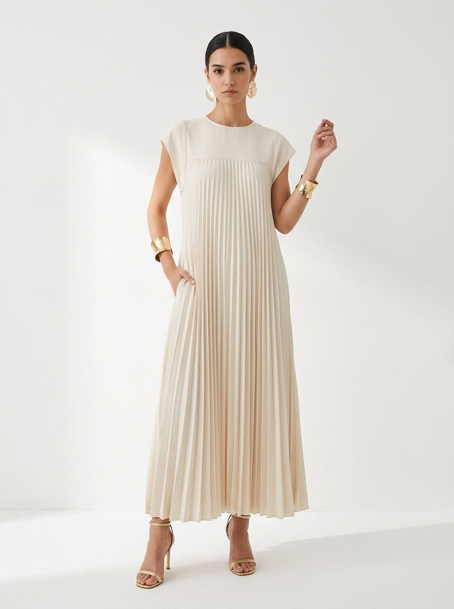 Sandra | Pleated Elegant Dress