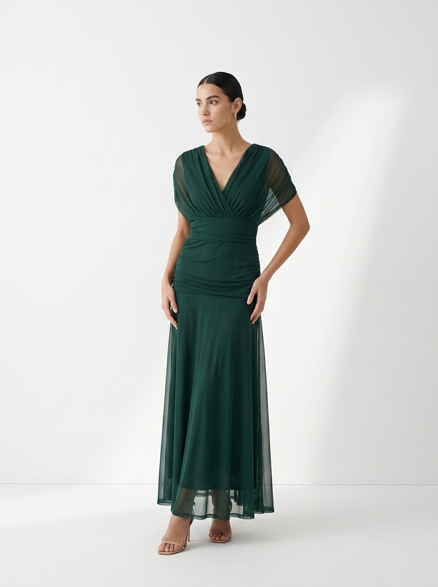 Mela | Elegant V-Neck Maxi