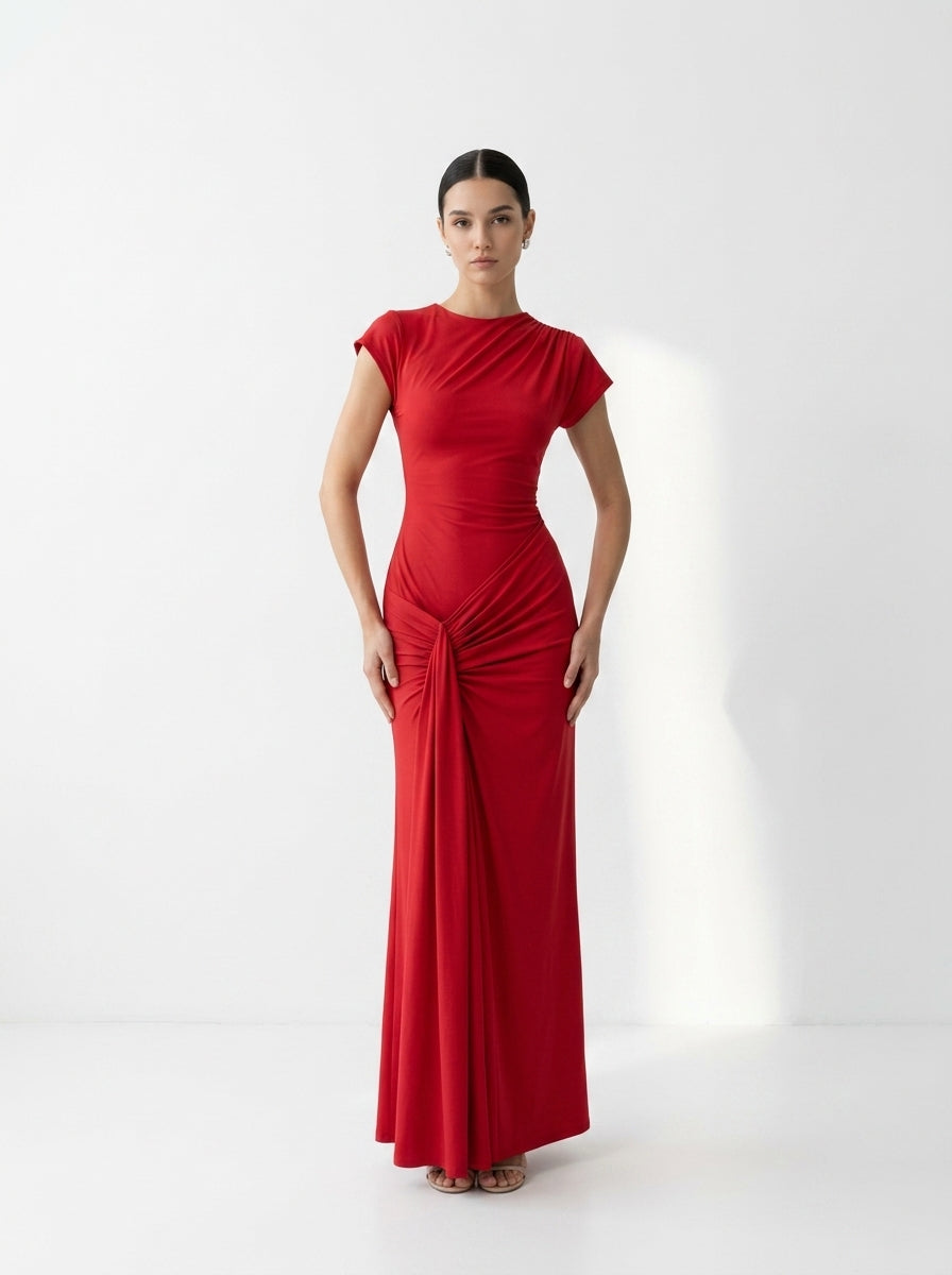 NICOLET™ - Formal Tie Back Bodycon Evening Dress