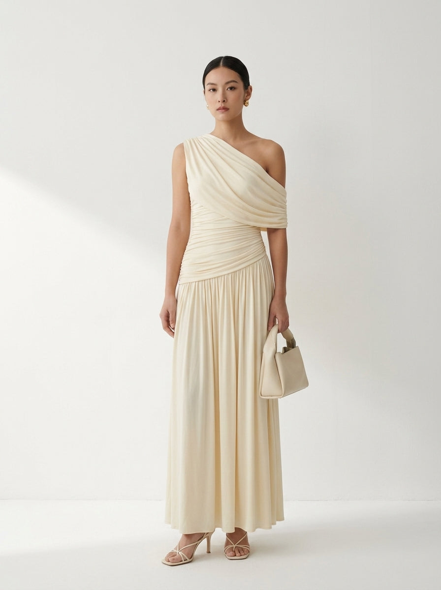 KAWALI™ - Elegant One Shoulder Evening Maxi Dress