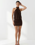 BELINDA™ - Women's Sexy Halter Backless Bodycon Party Dress Sleeveless