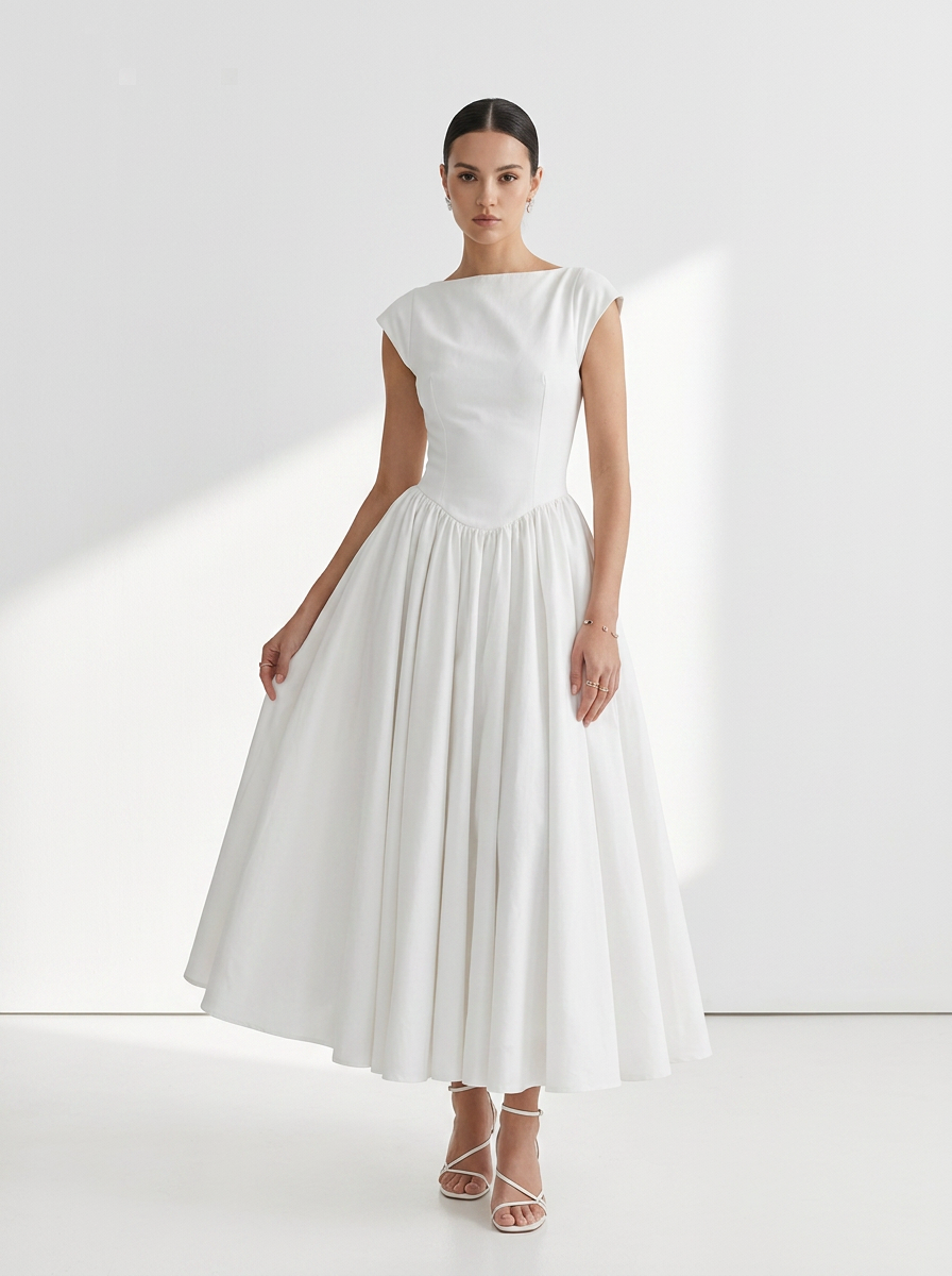 VIOLET™ – Elegant Summer Bodycon White Long Dress