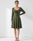 VICTORIA™ – Cozy A-Line Ribbed Dress
