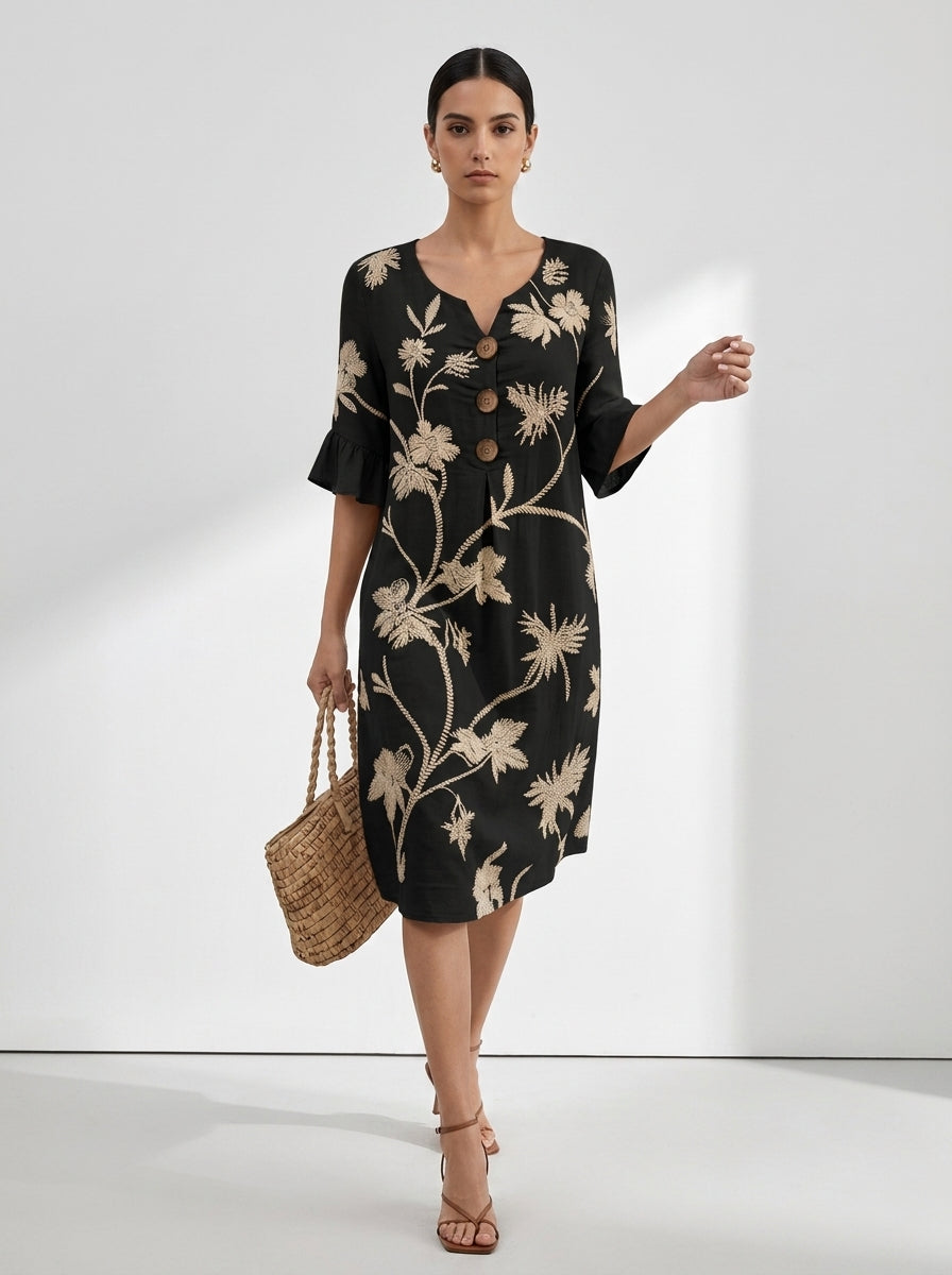 Mara™ | Everyday Comfort Dress With Floral Print