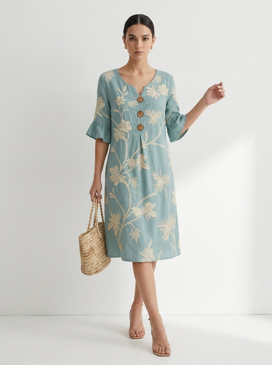 Lara™ | Everyday Comfort Dress With Floral Print