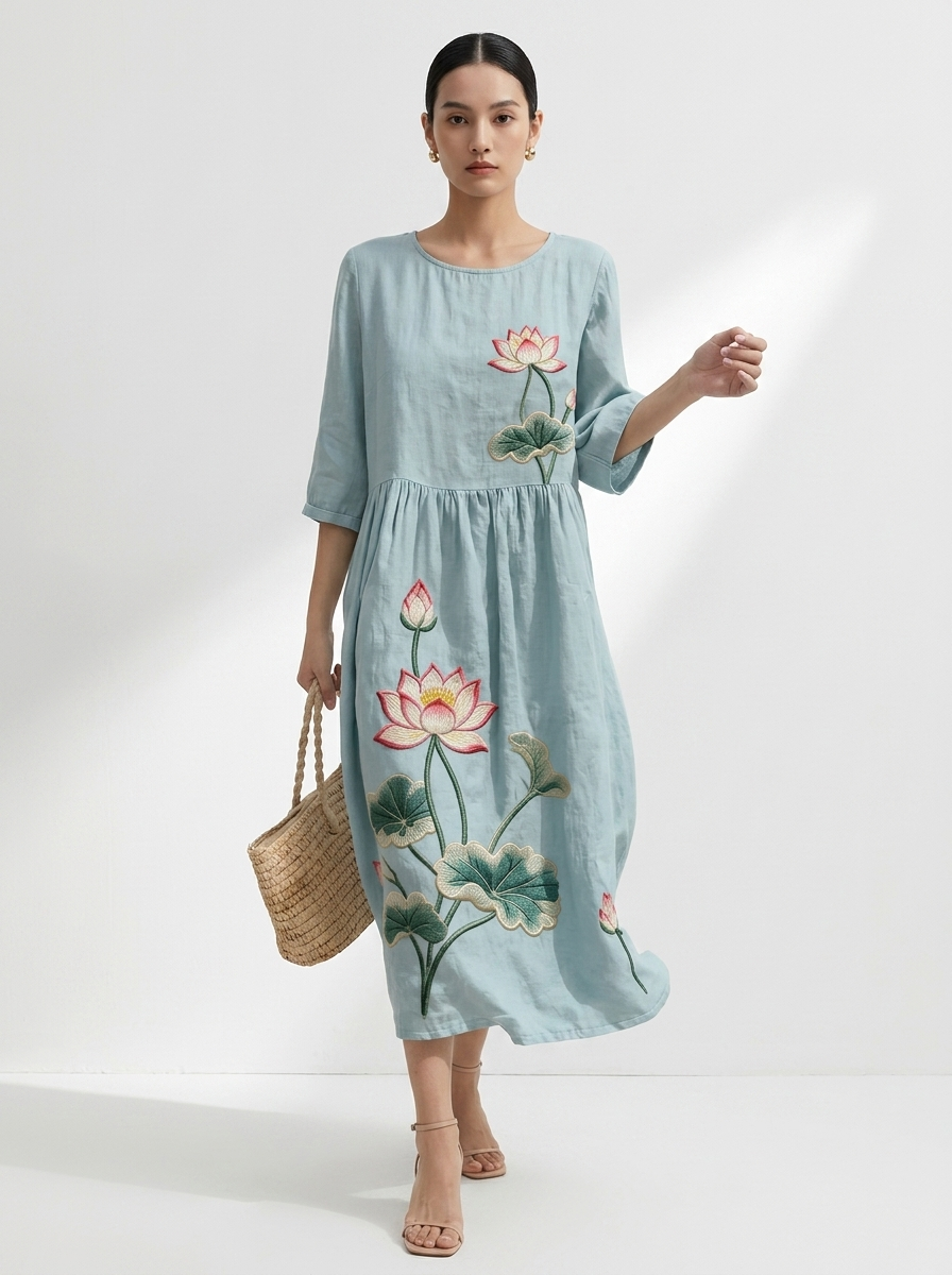 Sage™ | Everyday Comfort Dress With Floral Print