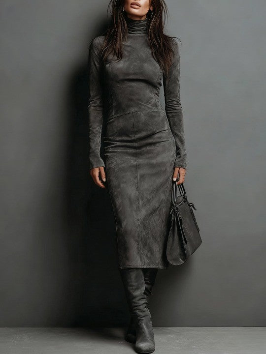 Frosina - suede midi dress
