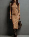 Frosina - suede midi dress