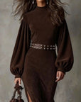 Harriet | Vintage Suede Midi Dress