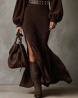 Harriet | Vintage Suede Midi Dress