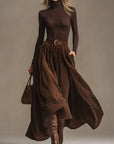 Aveline | two-piece set (turtleneck & maxi skirt)
