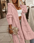 Cytheria – Long-sleeved cable-knit hooded cardigan