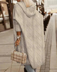 Cytheria – Long-sleeved cable-knit hooded cardigan
