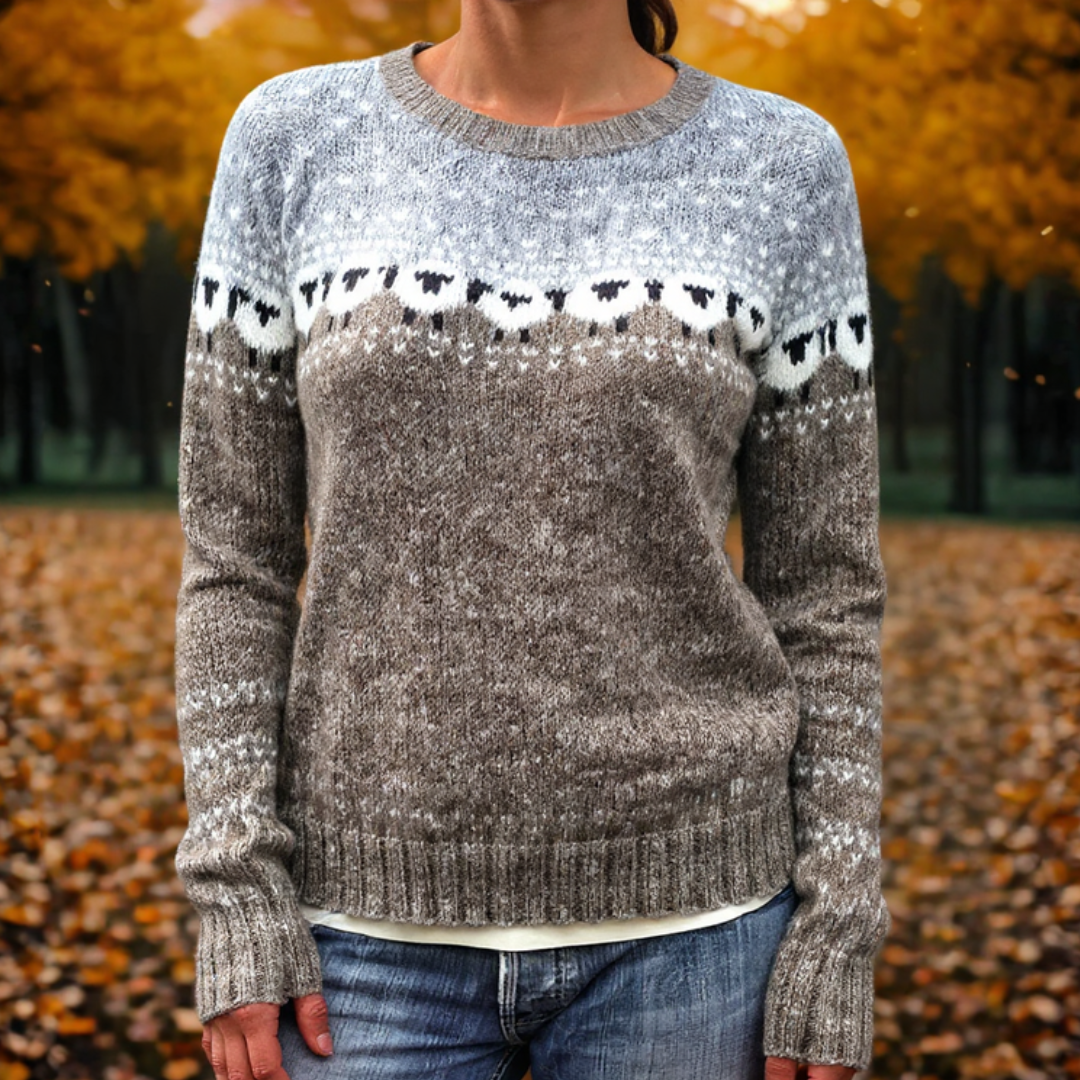 Valerie - Elegant Jacquard Sweater