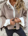 Haley - Round Neck and Long Sleeves Wool Coat