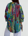 Ava™ blouse with geometric pattern