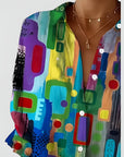 Ava™ blouse with geometric pattern