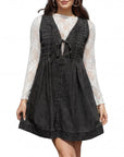 LAUREN™ – Vintage Inspired Sleeveless V Neck Mini Dress