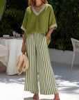 Amalia - An Elegant Yet Casual Striped Set