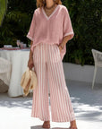 Amalia - An Elegant Yet Casual Striped Set