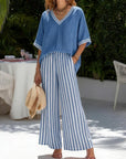 Amalia - An Elegant Yet Casual Striped Set
