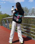 Loose Color Block Long Sleeve Trench Coat Jacket