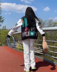 Loose Color Block Long Sleeve Trench Coat Jacket