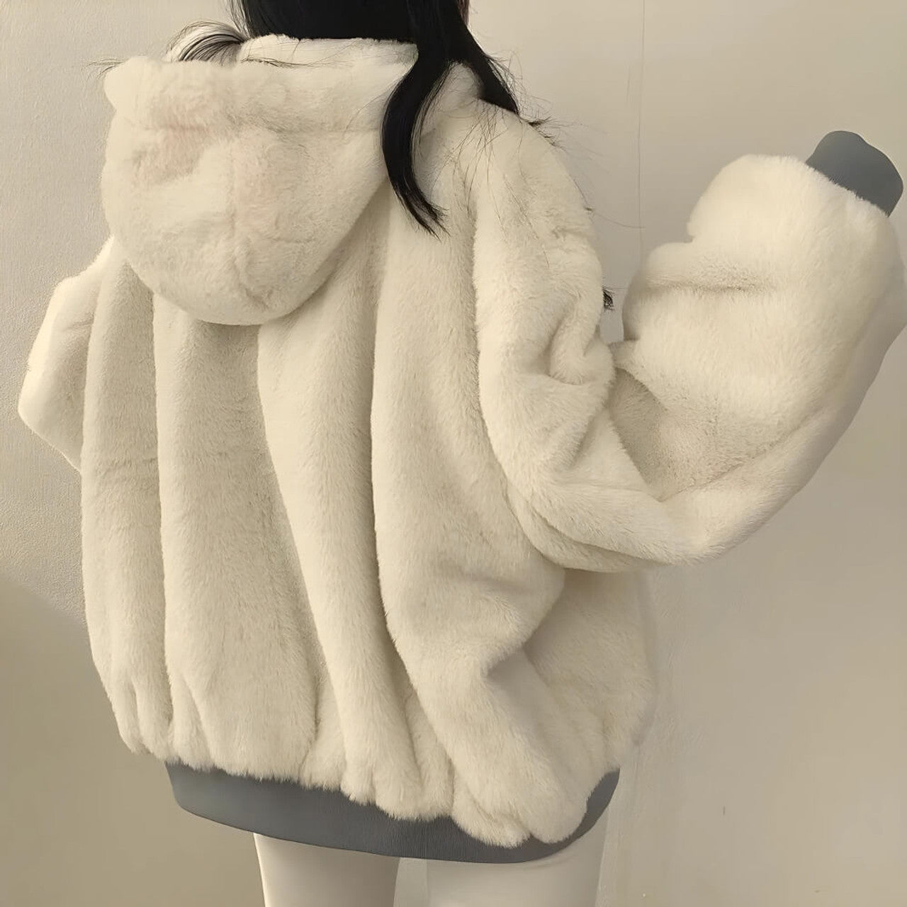 Rane™ - Reversible teddy wool hooded jacket