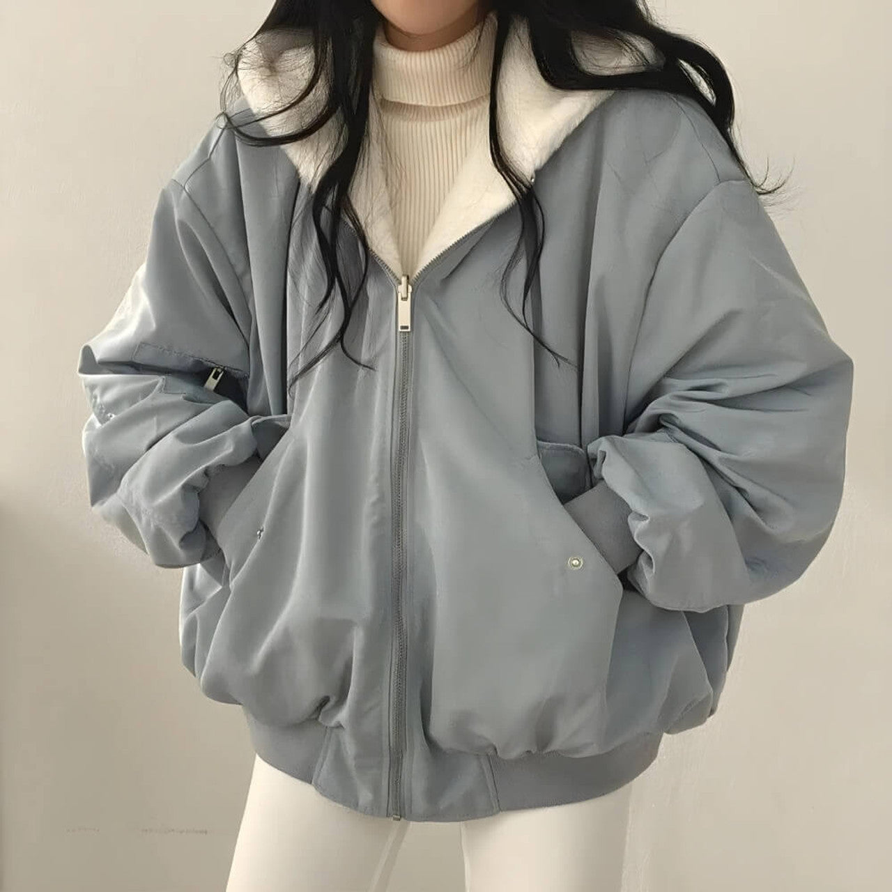Rane™ - Reversible teddy wool hooded jacket