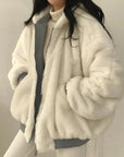 Rane™ - Reversible teddy wool hooded jacket