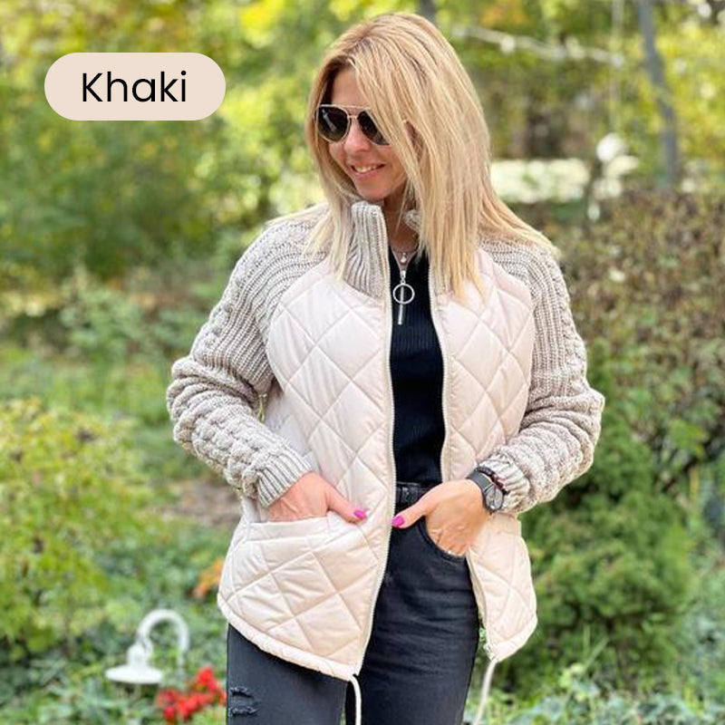 Julia-Knit Patchwork Jacket