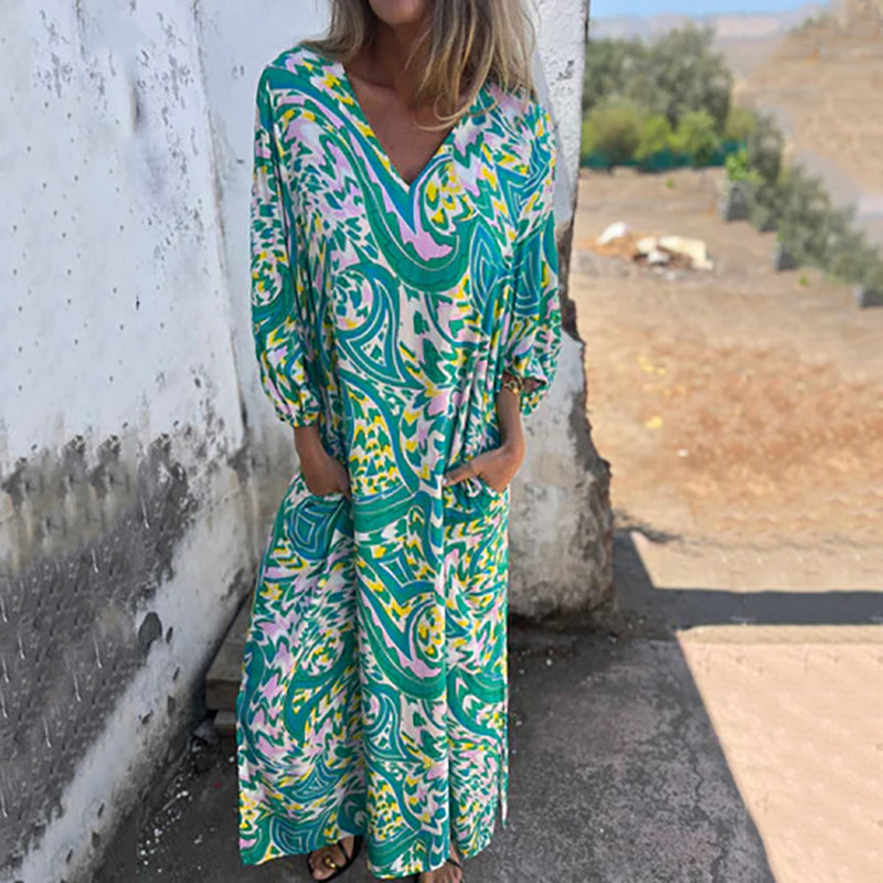 Hailey | Abstract Boho Maxi