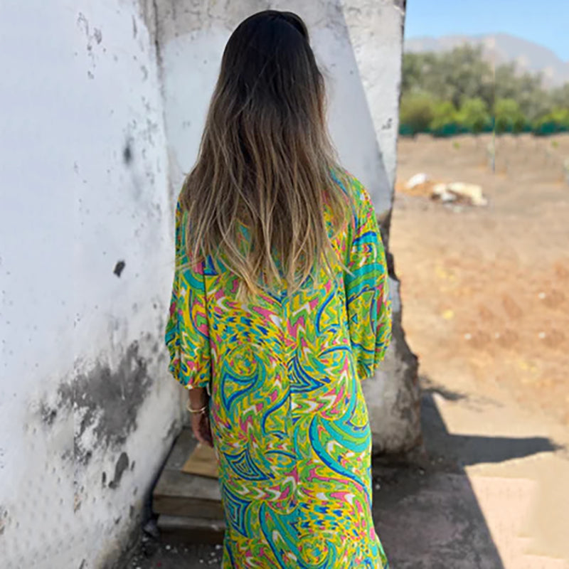 Hailey | Abstract Boho Maxi
