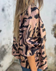 Maríssa -Maria - Zebra Print Zip-Up Bomber Jacket