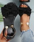 Maybelle - Stylish Pearl Detail Sandals