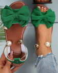 Maybelle - Stylish Pearl Detail Sandals