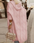 Cytheria – Long-sleeved cable-knit hooded cardigan