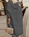 Cytheria – Long-sleeved cable-knit hooded cardigan