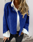 Haley - Round Neck and Long Sleeves Wool Coat